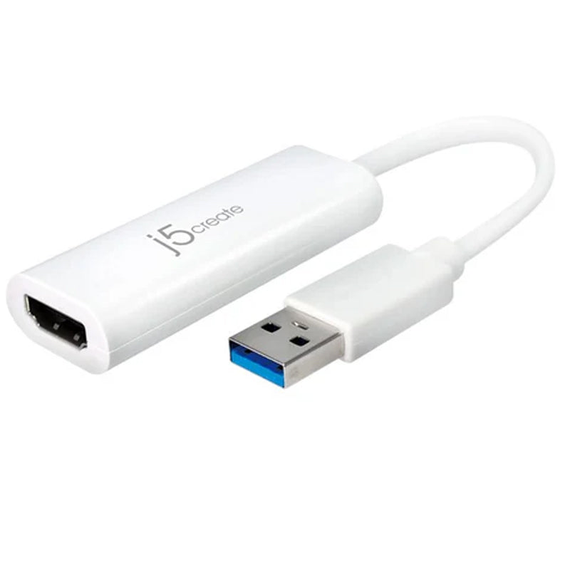 j5create JUA254 محول USB إلى HDMI متعدد الشاشات، أبيض j5create JUA254 محول USB إلى HDMI متعدد الشاشات، أبيض